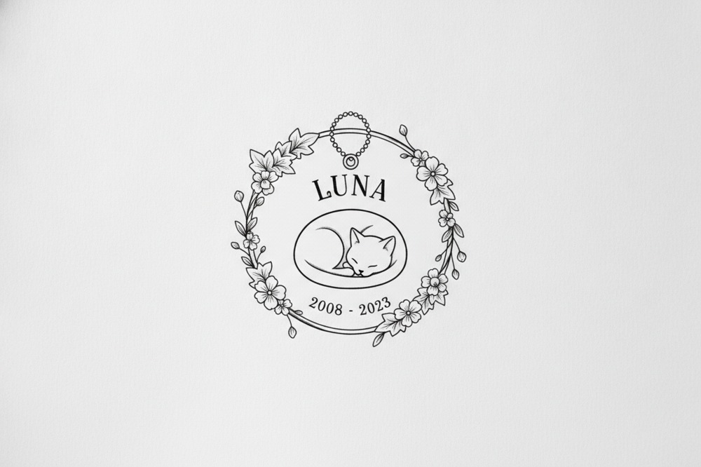 How Do You Lay Out A Cat's Name And Dates In One Tattoo?