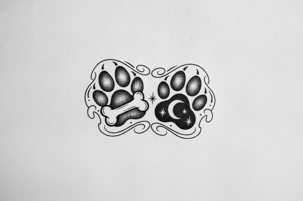 What's The Actual Difference Between A Dog And Cat Paw Print In Ink?