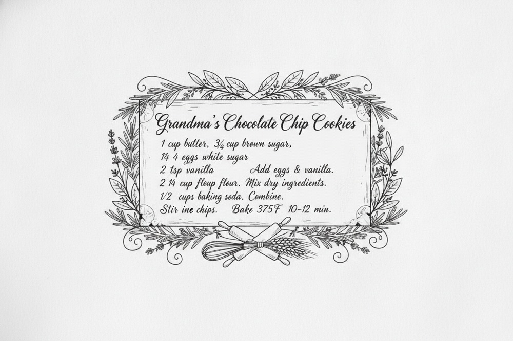 Can I Add A Name, A Signature Or A Little Drawing To The Recipe?