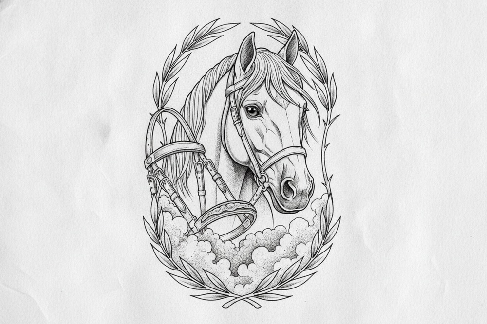 What Style Suits A Horse Portrait Ashes Tattoo?