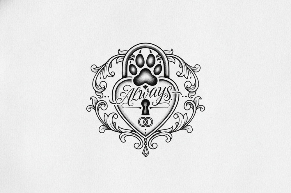 Can You Add A Name Or Dates To A Paw Print Heart Tattoo?