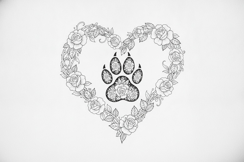 Where Should A Paw Print Heart Tattoo Go On The Body?