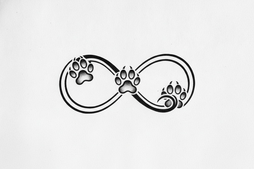 How Do You Combine A Paw Print And An Infinity Symbol?