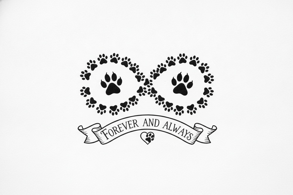 How Do You Combine A Paw Print And An Infinity Symbol?