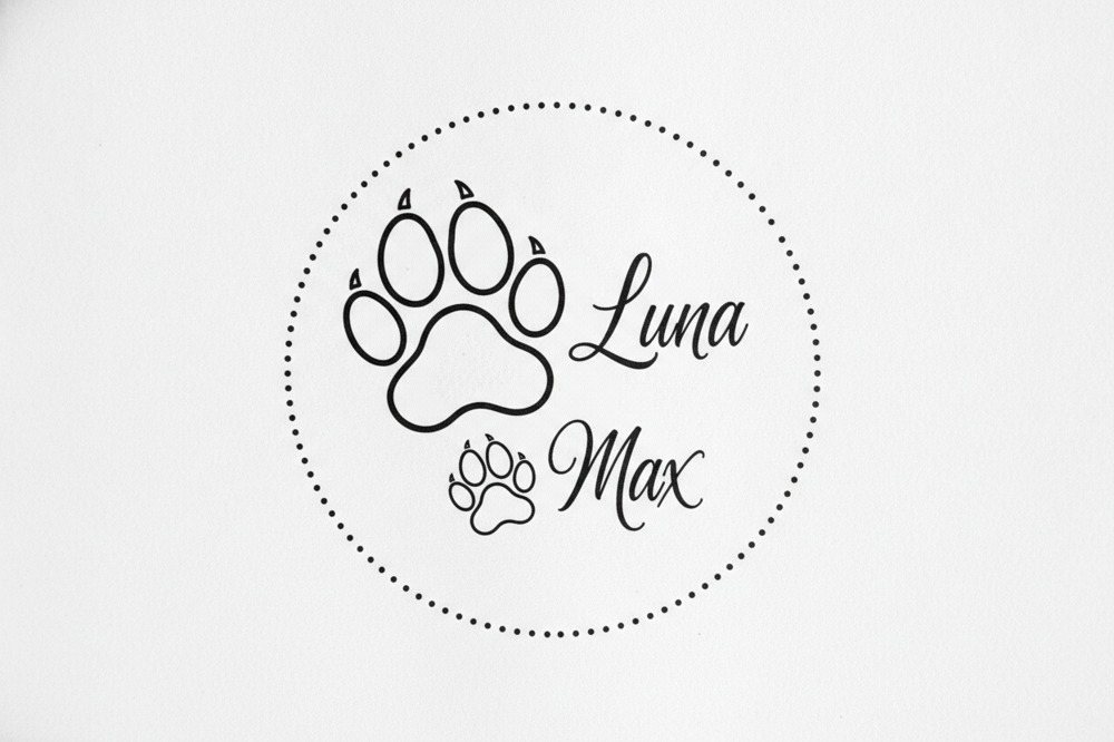 What Script Or Font Suits A Named Paw Print?