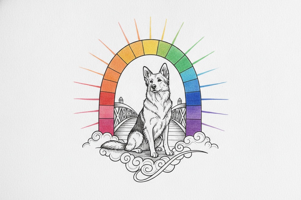 What Happens To Your Dog's Ashes In A Rainbow Bridge Tattoo?