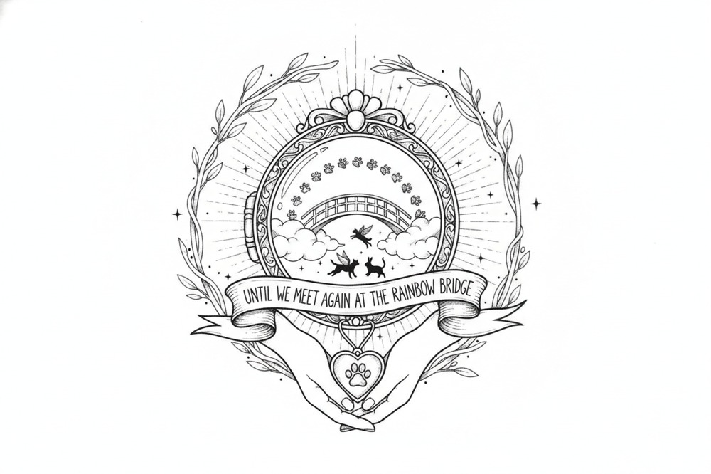 How Do You Pair A Rainbow Bridge Quote With A Design?