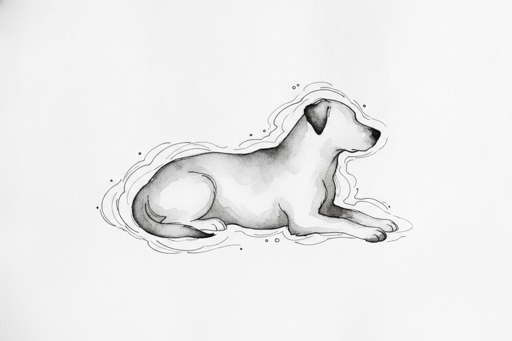 What Does A Watercolour Dog Memorial Tattoo Look Like?