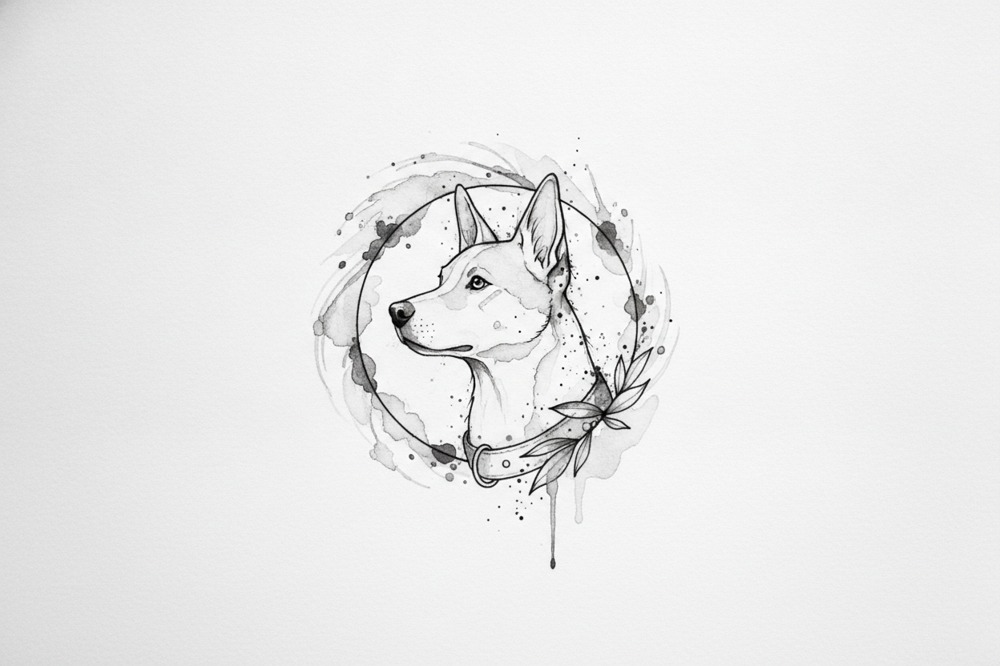 Which Colours Suit A Watercolour Dog Tattoo Best?